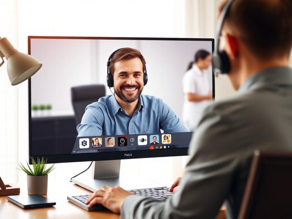 One-on-one video coaching session with a sales leader